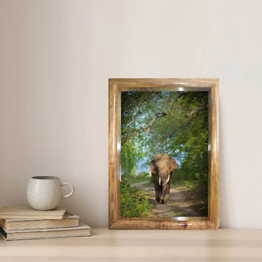 Elephant in Jungle Canopy Landscape Photo Frame โ Fine Art Decor